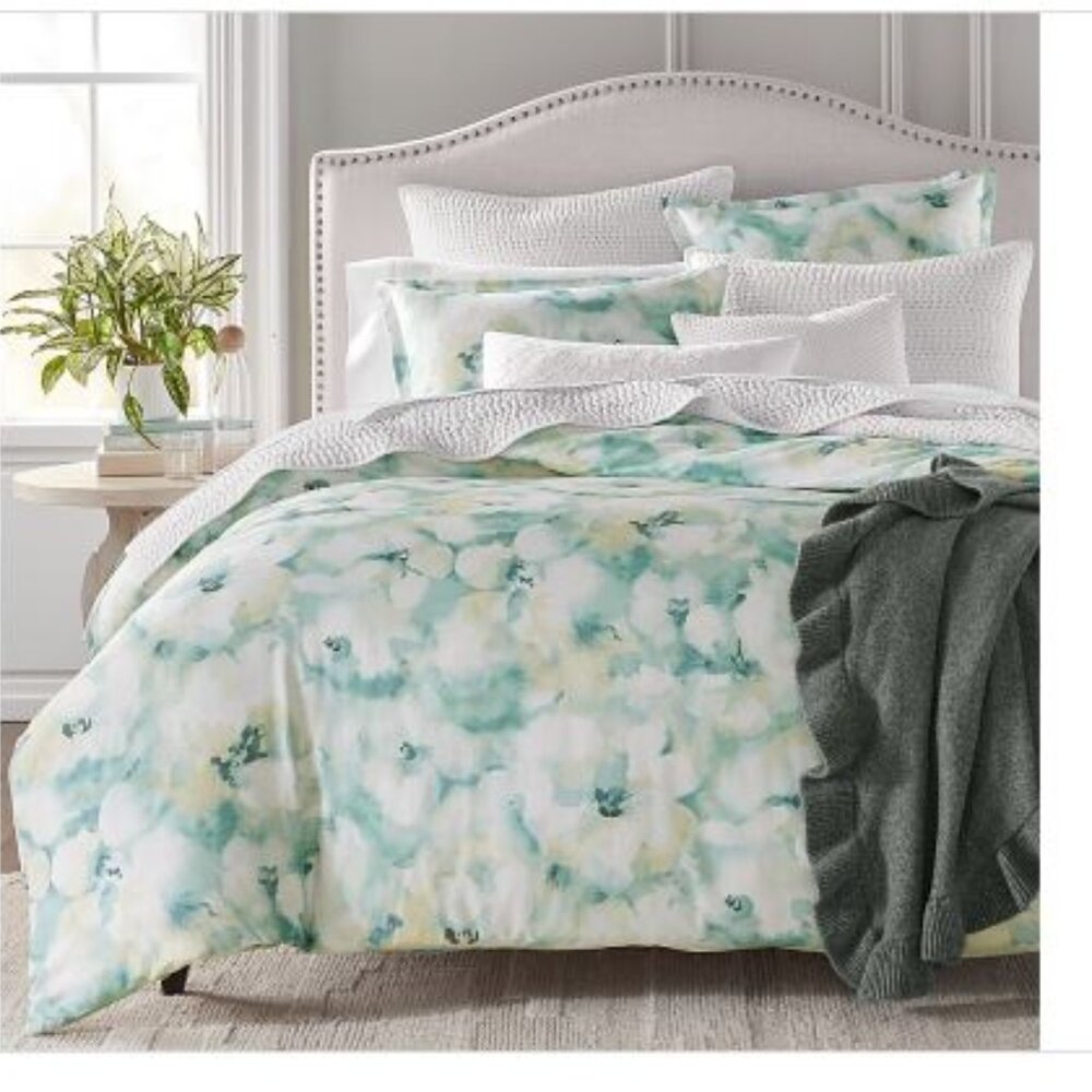 Sky Freya Inky Floral Duvet Cover Set, King